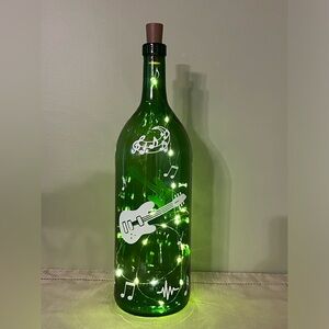 Decorated Wine Bottle, Guitars, Music, Decorated Bottles, Home Decor, Gifts